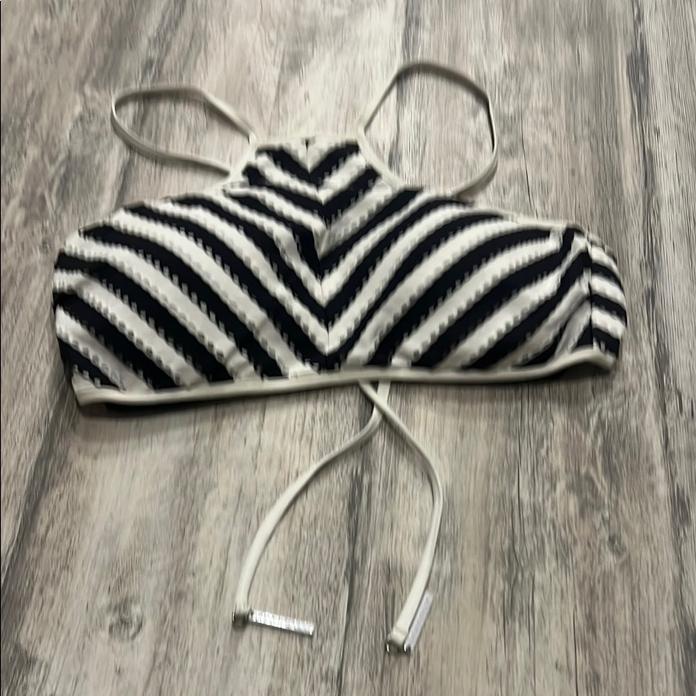 Seafolly White Straps with Silver Tags